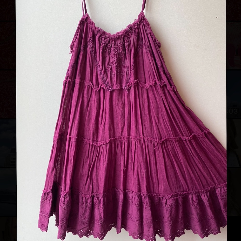 Billabong Mini Beach Dress in Magenta (Medium)